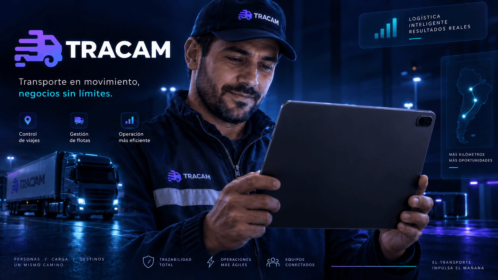 Vista de la aplicación TRACAM